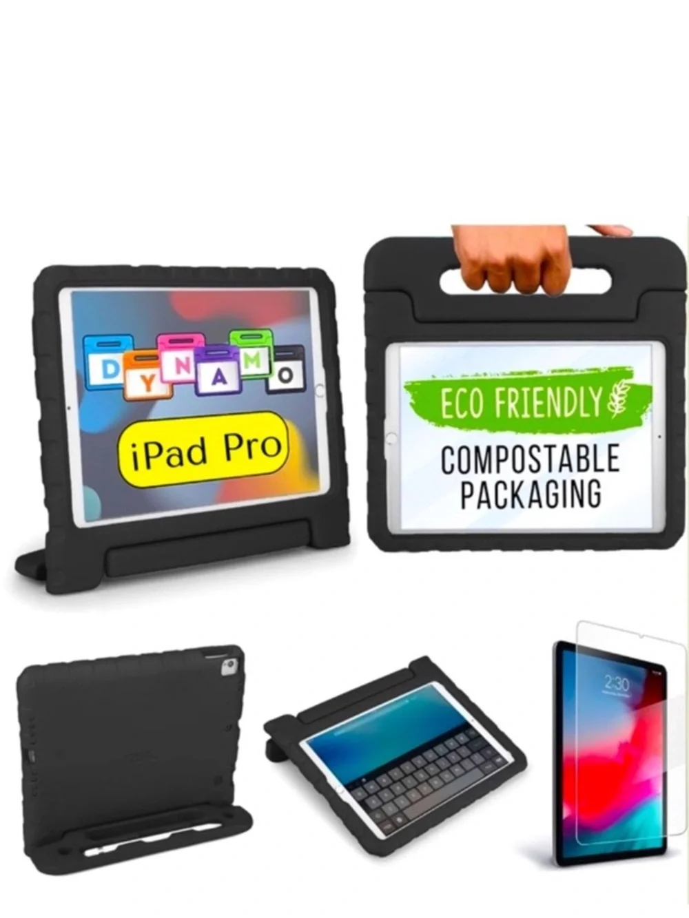 COOPER iPad Pro Dynamo Foam Case with Easy Grip Handle • Black • NEW